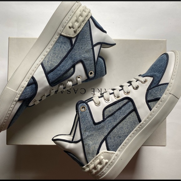 Casadei Other - Men’s Casadei Denim & White Leather Sneakers sz 42